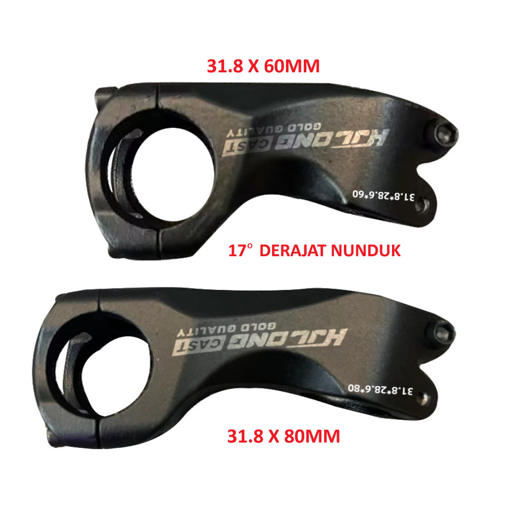 TREA STEM NUNDUK 60 80mm 6 8 CM 17 DEGREE 31.8 mm Alloy cnc MTB XC AM rb road balap n0 HONSUN 60mm