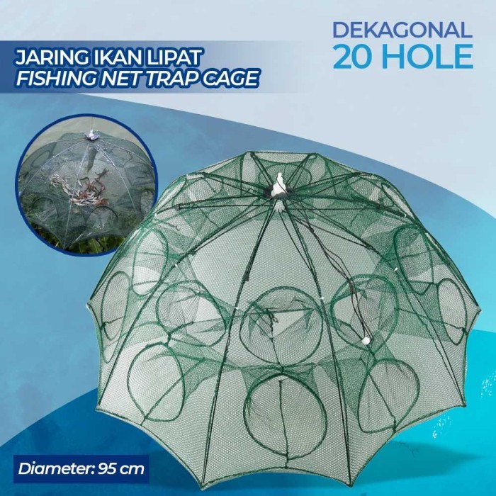 TREA Bubu jebakan Ikan udang kepiting lele belut 20 Lubang