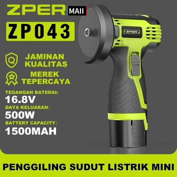 CODZPER Penggiling Sudut Tanpa Kabel mesin pengamplasan Mesin penggiling baterai lithium Penggiling