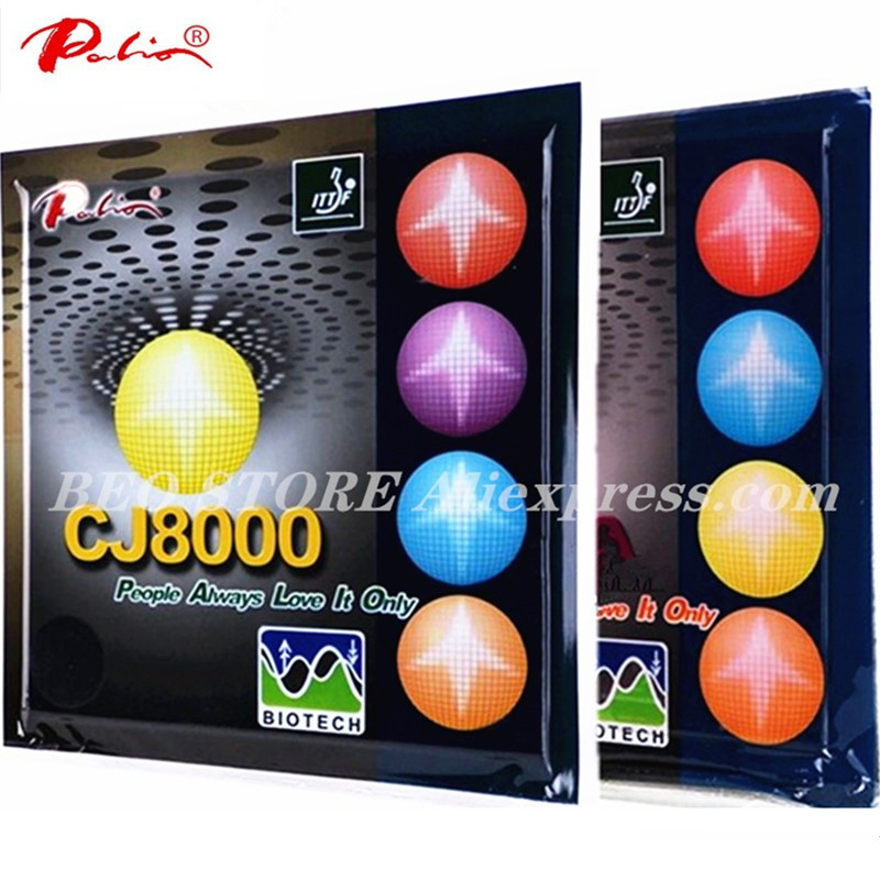 Palio Cj8000 Biotech Table Tennis Rubber Loop Attack Type Pips-In Original Palio Cj8000 Biotech Ping