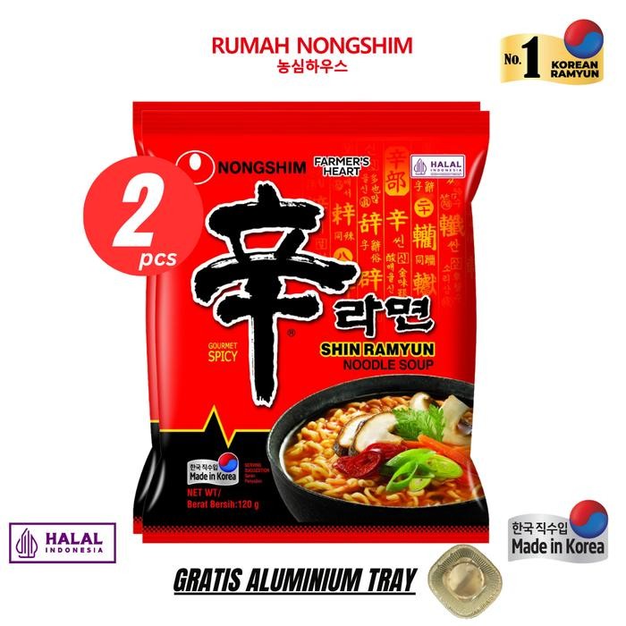 

Ready JT Nongshim Bundling Shin Ramyun 120g 2pcs Made in Korea