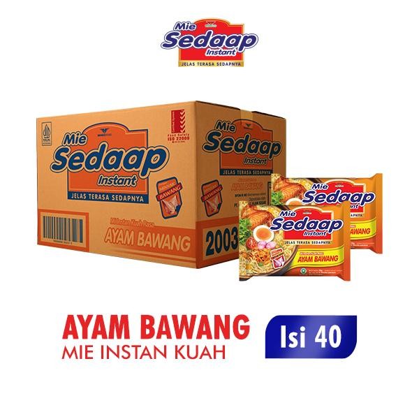 

Ready JT Sedaap Mie Instan Ayam Bawang 70 gr Dus (Isi 40 pcs)