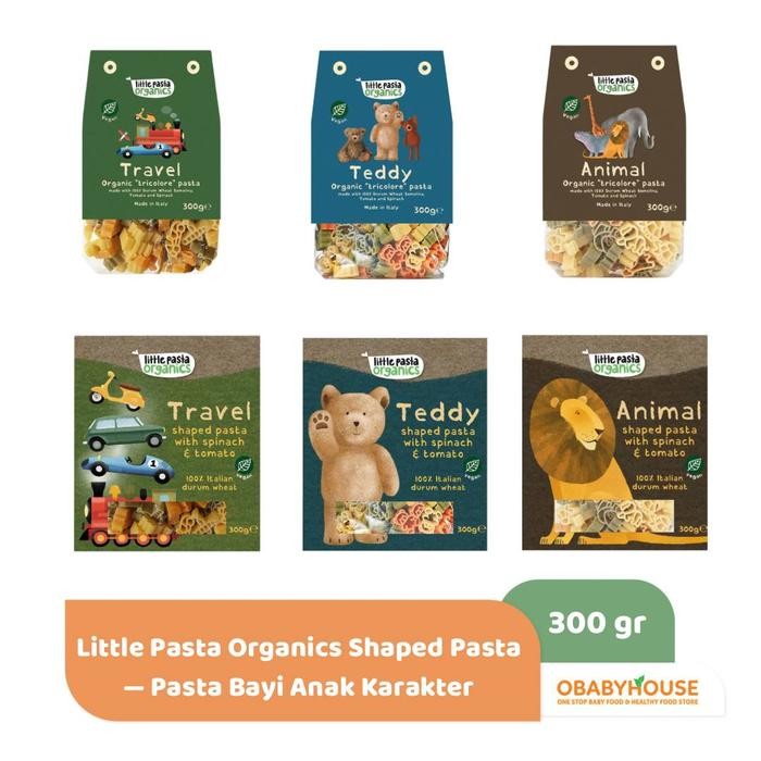 

Ready JT Little Pasta Organics Shaped Pasta - Pasta Bayi Anak Karakter 300 gr