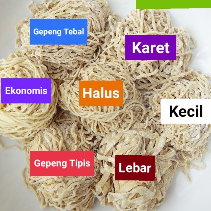 

Ready JT MIE MENTAH KERITING SUPER TELUR AYAM UNTUK MIE AYAM BAKMI MENTAH