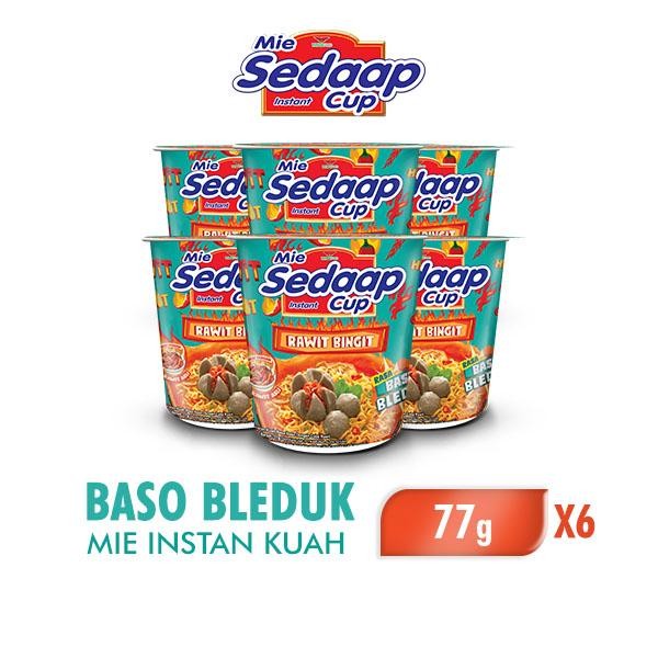 

Ready JT Sedaap Cup Mie Instan Baso Bleduk 77 gr x 6 pcs