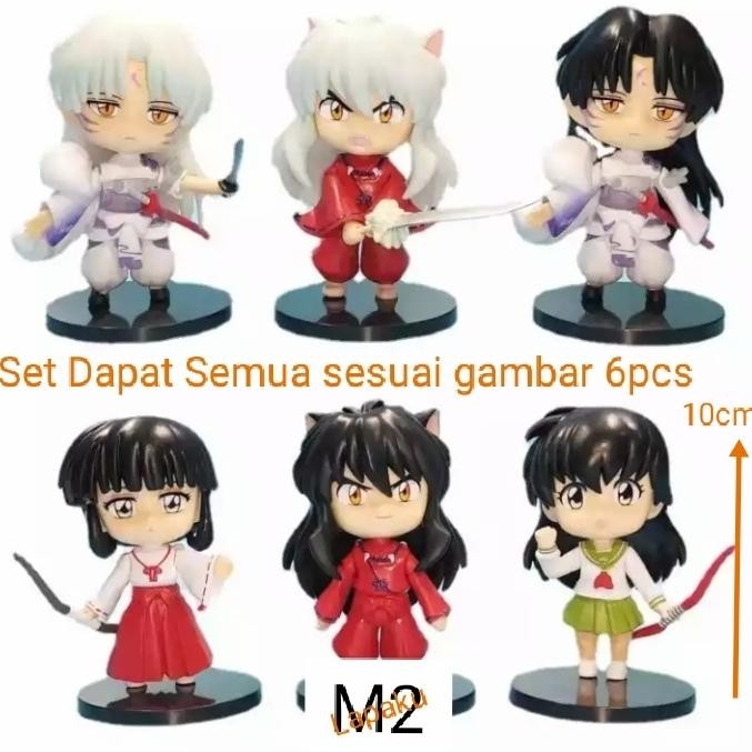 Future Toys - Action Figure Inuyasha Kagome Sesshomaru Kikyo Set 6Pcs