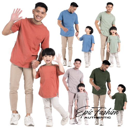 SUNS Kaos couple ayah dan anak basic koko kurta terbaru