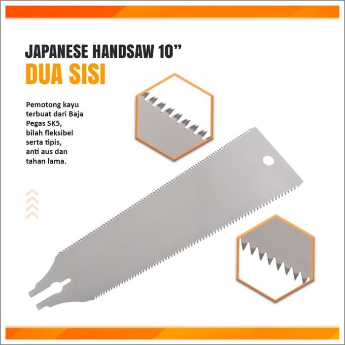 Gergaji Kayu Model Ryoba Jepang 2 Sisi / Gergaji Jepang Ryoba Tangan