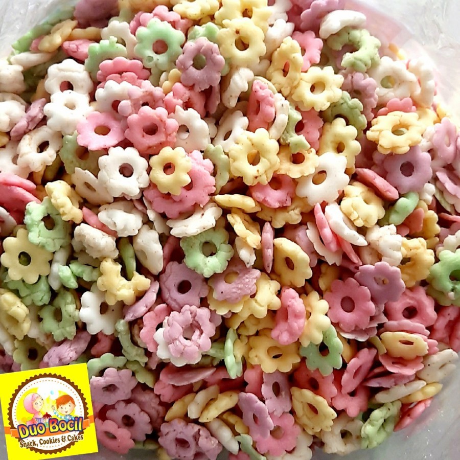 

waw Ajisan Pilus Ribut Sakura Warna Gurih (Kiloan 1 Kg) - Duo Bocil Snack