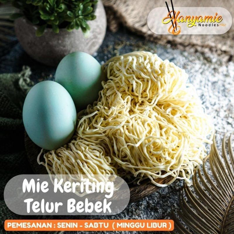 

aina Mie Ayam Bakmi Mentah Hanyamie Dengan Telur Bebek Isi 10 Pcs