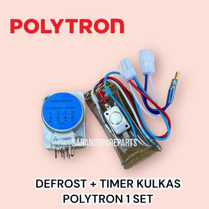 DEFROST TIMER KULKAS POLYTRON SATU SET / FIUS TIMER KULKAS POLYTRON