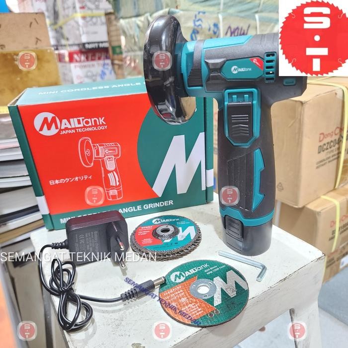 SH18 MINI GERINDA GRENDA BATERAI CORDLESS GRINDER 3" 12V MAILTANK