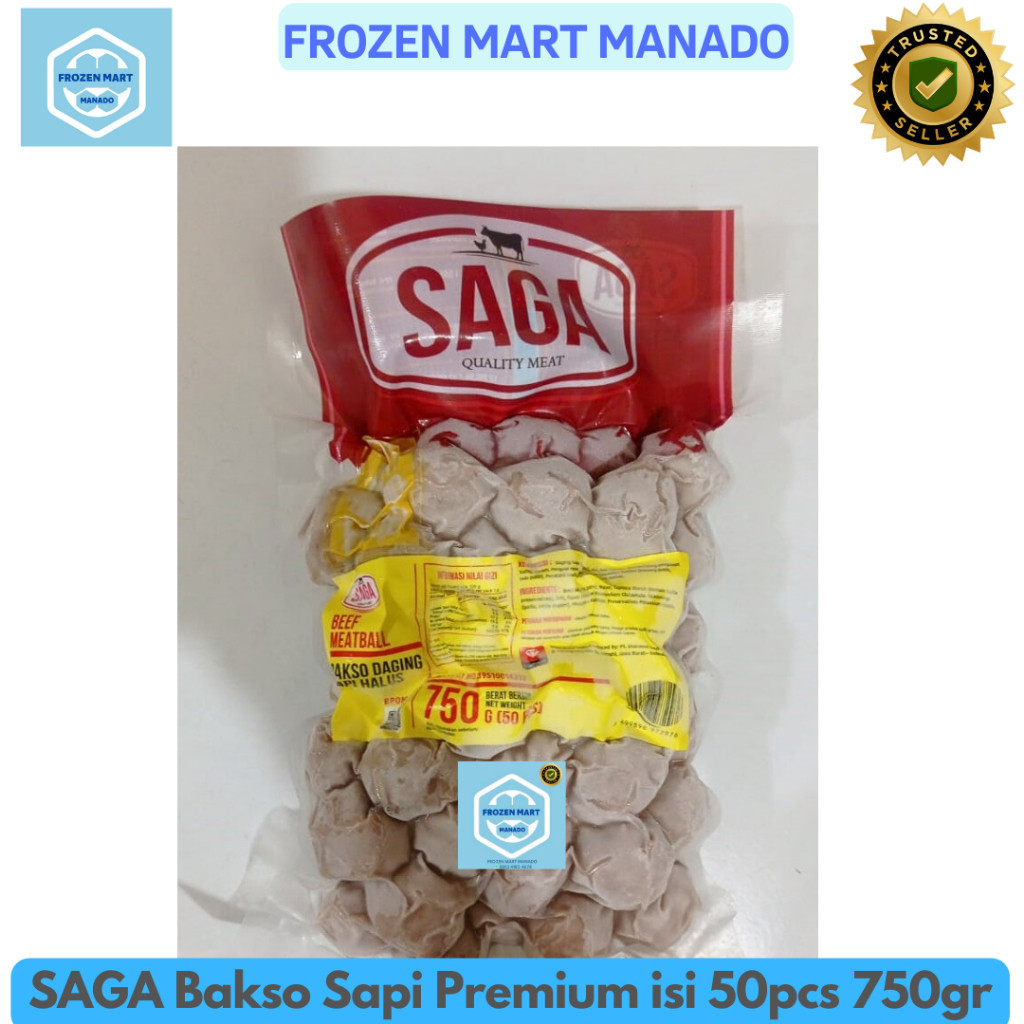 

SAGA Bakso Sapi Premium isi 50pcs 750gr - Frozen Mart Manado (Frozen Food Manado)