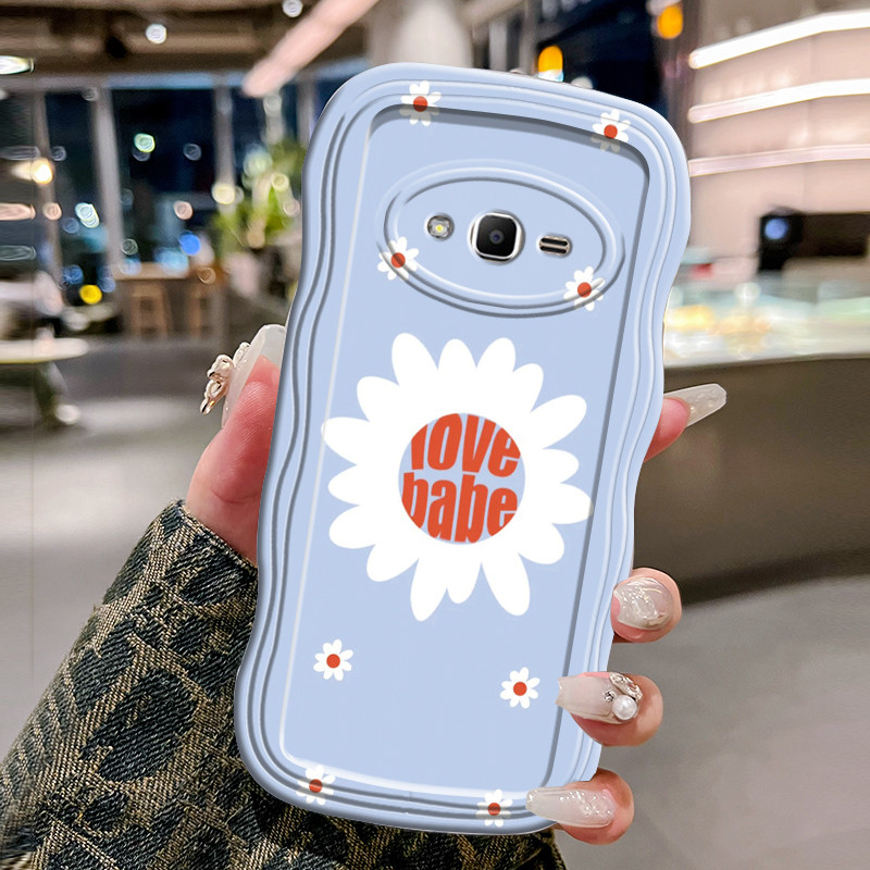 Casing Hp Untuk Samsung Galaxy J2 Prime J2 Ace J2 Pro 2018 J3 2016 Case Krim gelombang Softcase Sili