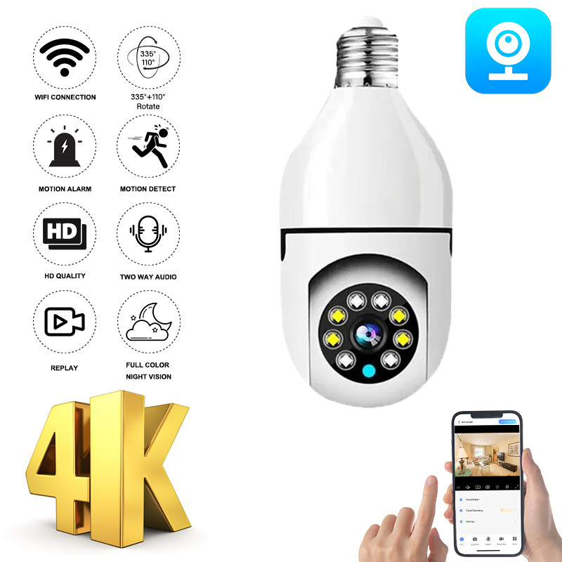 Neptune - CCTV V380 Pro outdoor kamera CCTV WiFi Bohlam Cctv Mini 2-Way Audio cctv wifi jarak jauh