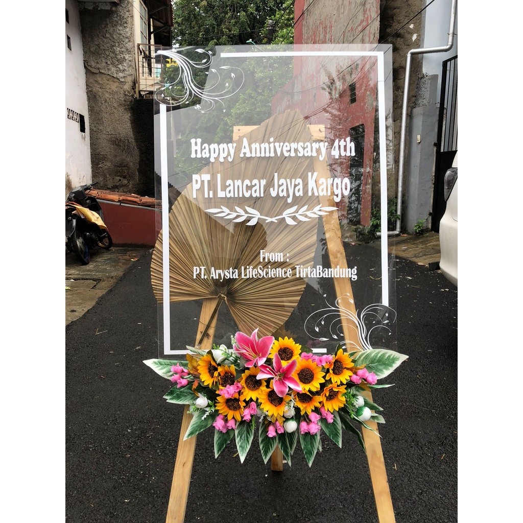 Lsp - Bintang Florist - Papan Acrylic / Papan Bunga Akrilik / Papan Bunga Kekinian / Papan Bunga