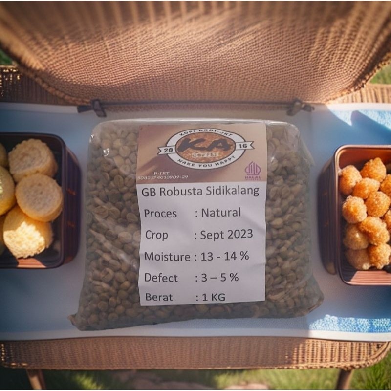 

PROMO an Bean(GB)/biji kopi mentah Robusta sidikalang Natural New crop 1 kg dan 1/2 Kg