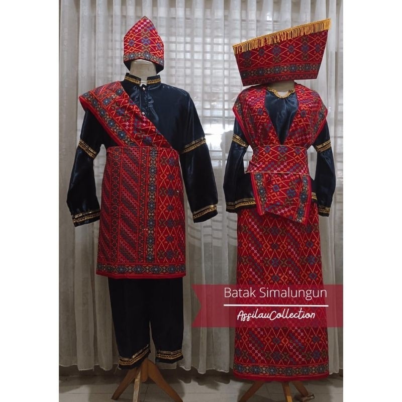 Baju Adat Batak Simalungun Dewasa Satuan (Pria&Wanita) /Pakaian Tradisional Batak Simalungun Dewasa