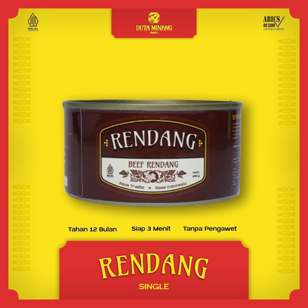 

Lovely Back - Rendang Daging Sapi Khas Padang Solok ASLI HALAL 100% / Daging Kaleng / Rendang Kaleng
