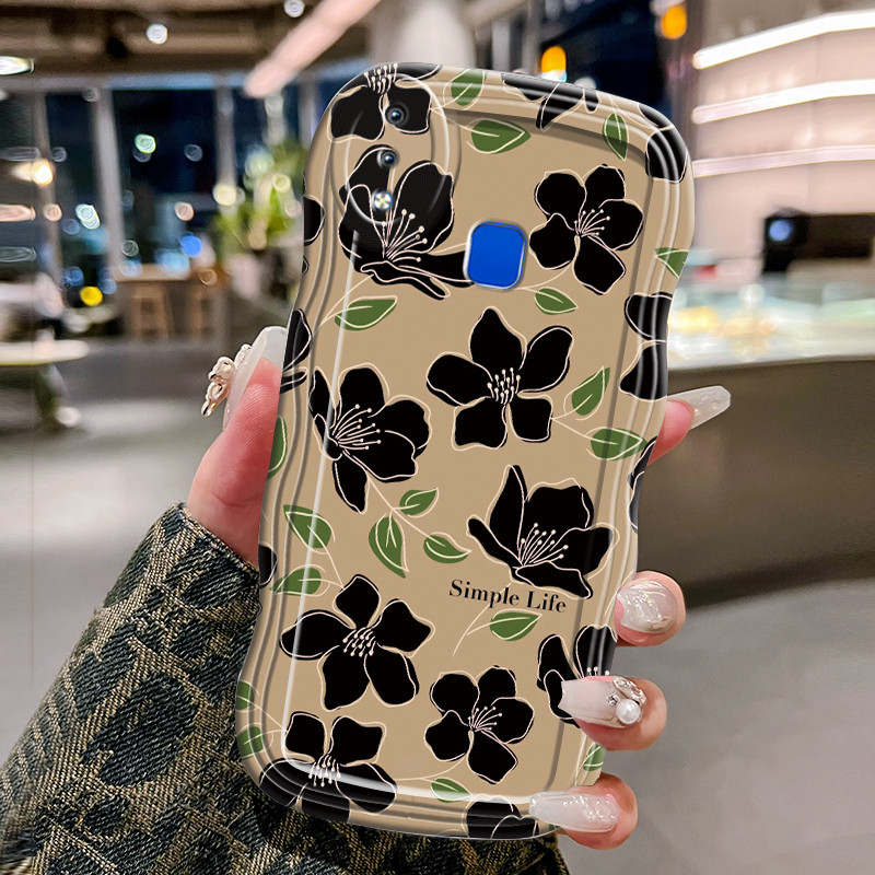 Casing Hp Untuk VIVO Y91 Y91i Y93 Y95 Y91C Y1s Y90 Case Casing Softcase mawar HP Kesing gelombang tr