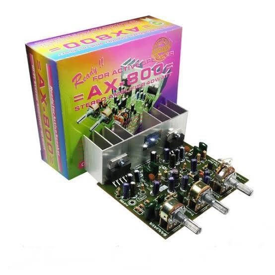 Kit Power Aktif Active Stereo 40W Ax-800 Stereo Amplifier 40 Watt Ax