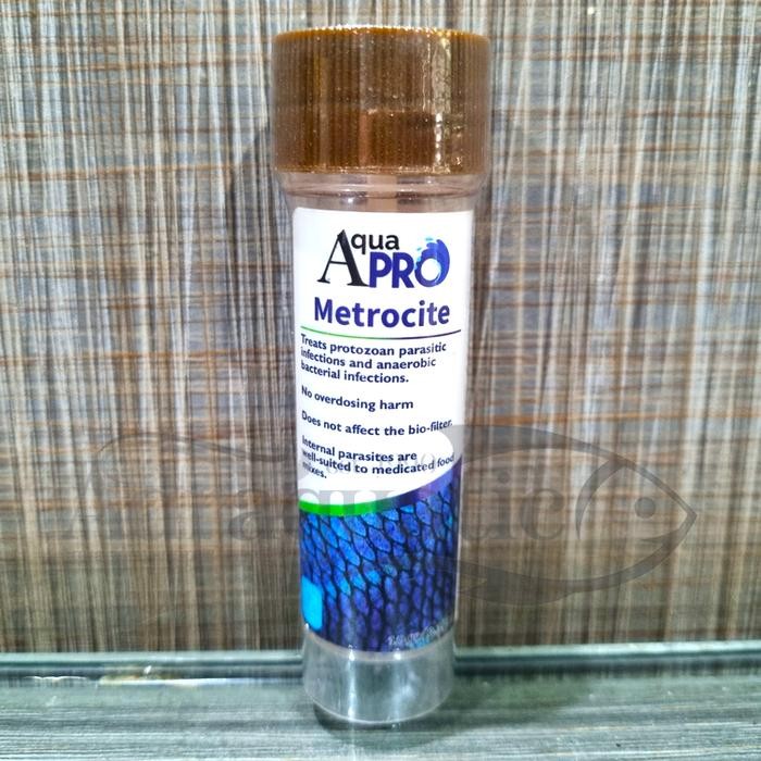 AQUAPRO METROCITE OBAT KEMBUNG BLOATING VELVET IKAN HIAS METRONIDAZOLE