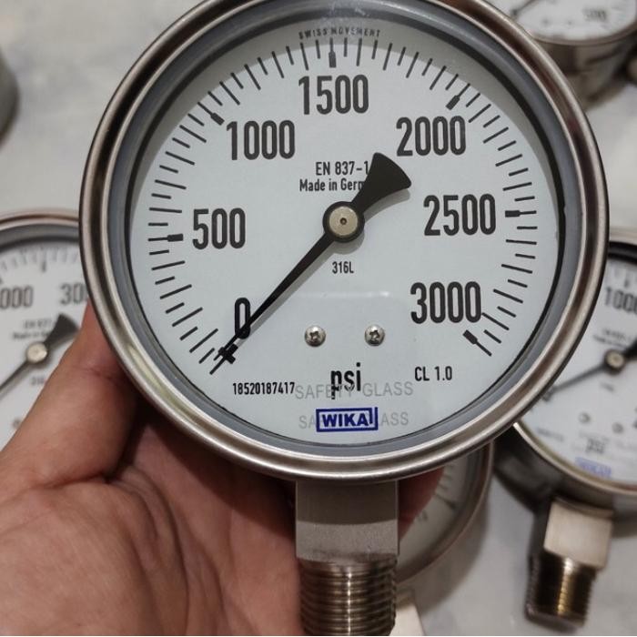Pressure gauge wika 4" inch 0-3000 PSI