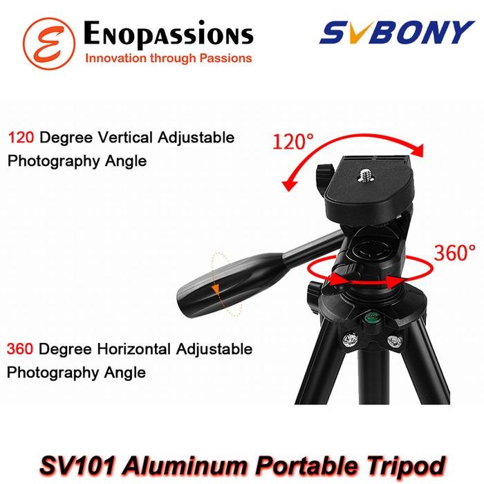 Svbony SV101 Alunum Travel Portable Tripod 54 In