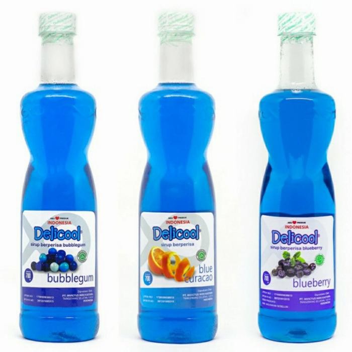 

Tjia Wu - Sirup Rasa Blueberry, Blue Curacao, Bubblegum Isi 700 Ml