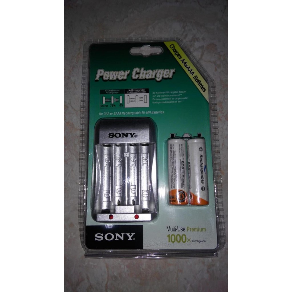 Paket Baterai Cas Charge Sony 4600 Mah Aa + Charger Sony