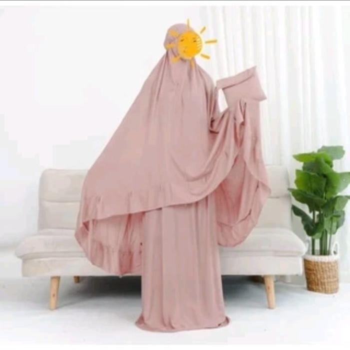 Mukena Bali Rayon Polos Mukena Plain Colour Murah Mukena Dewasa Jumbo Atasan Bawahan Katun Motif