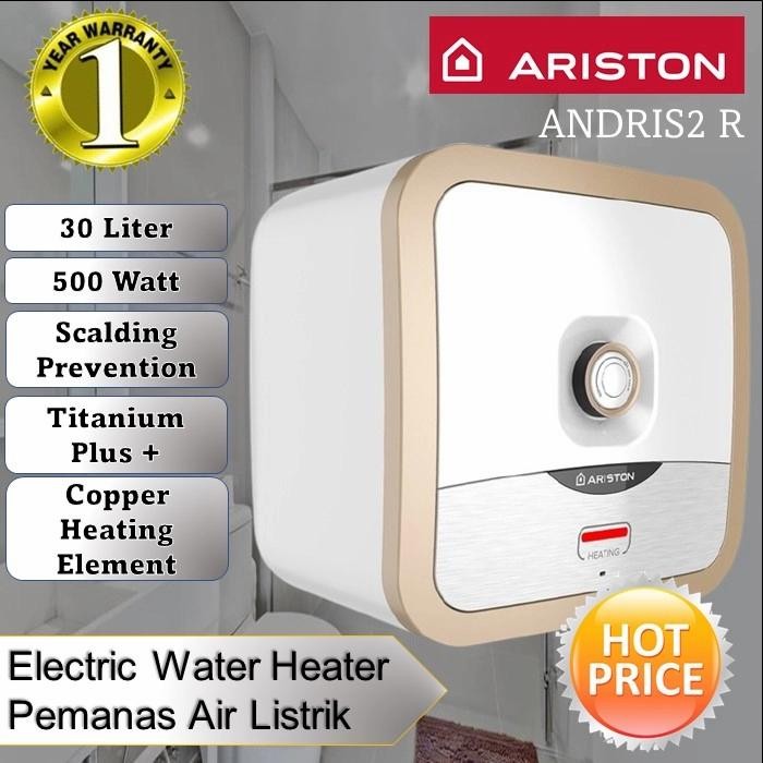Langsung Diproses Water Heater/Pemanas Air Listrik Ariston An2 R Mt 30L(500W & 30Liter) Grab/Gosend
