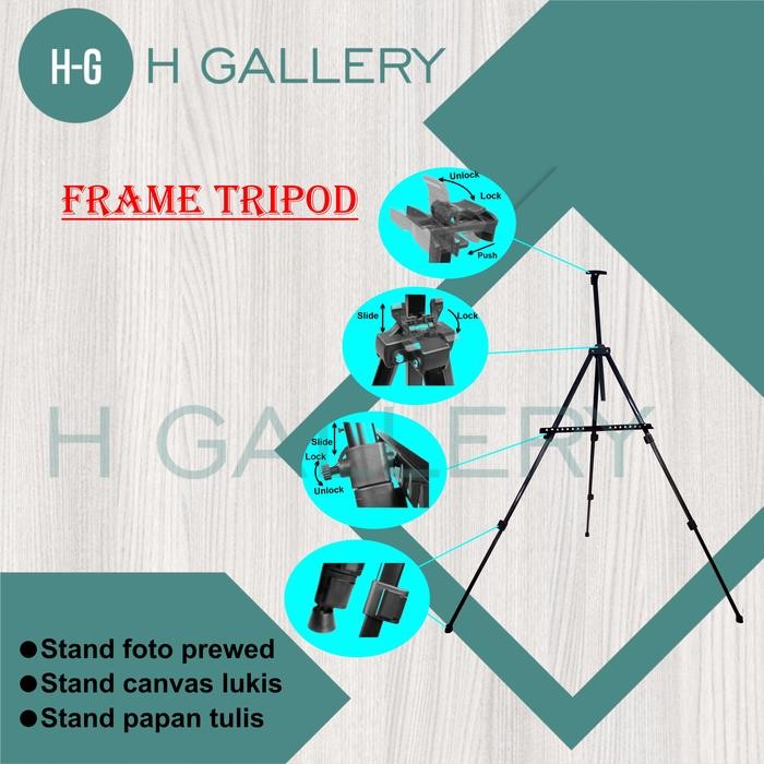 

Tripod Banner Foto / Standing Frame Photo / Stand Foto Aluminium Bagus