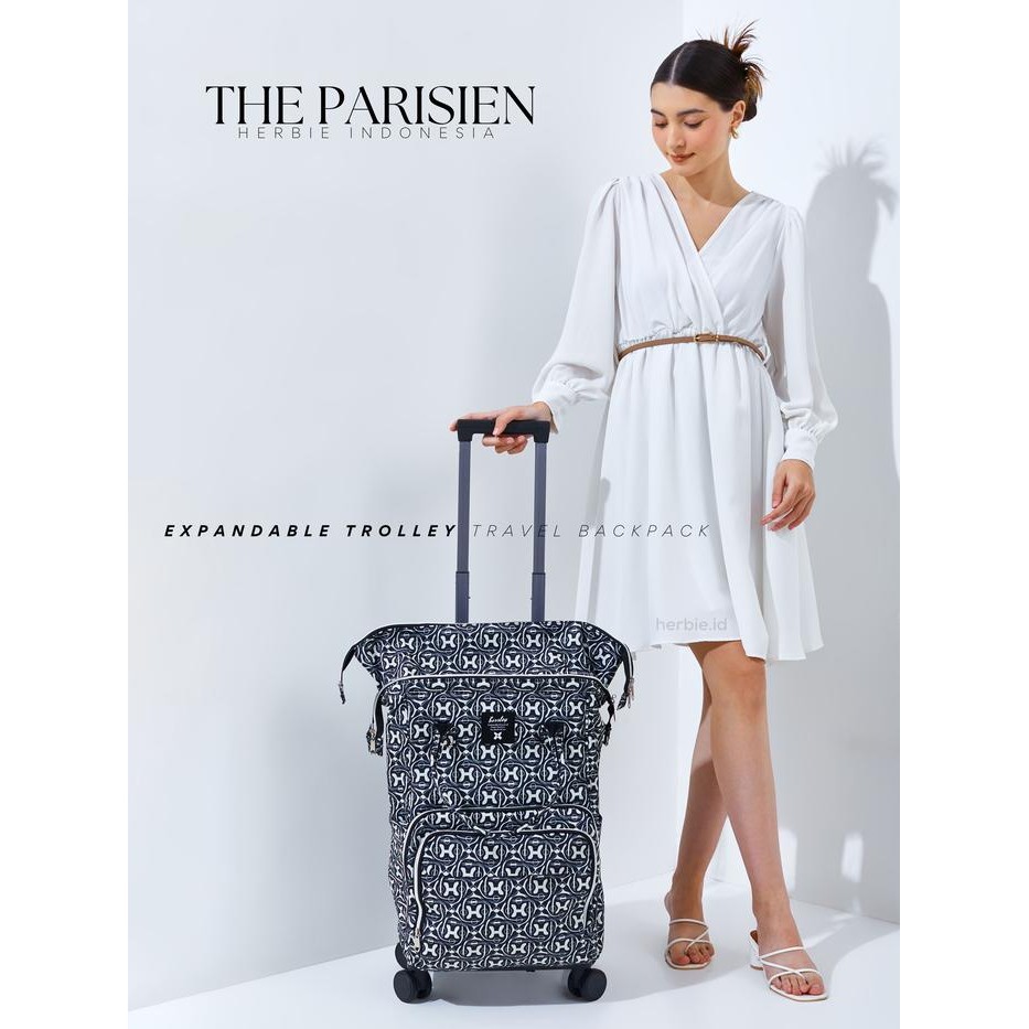 Tas Ransel Troli Anello Barley Bahan Parasut Roda 4 #158-A