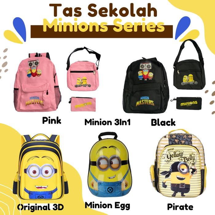 Tas Ransel Karakter Minion Minions Series Tas Sekolah Anak Laki Laki