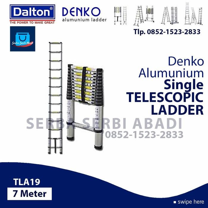 tangga single teleskopik 7 meter Denko TLA-19