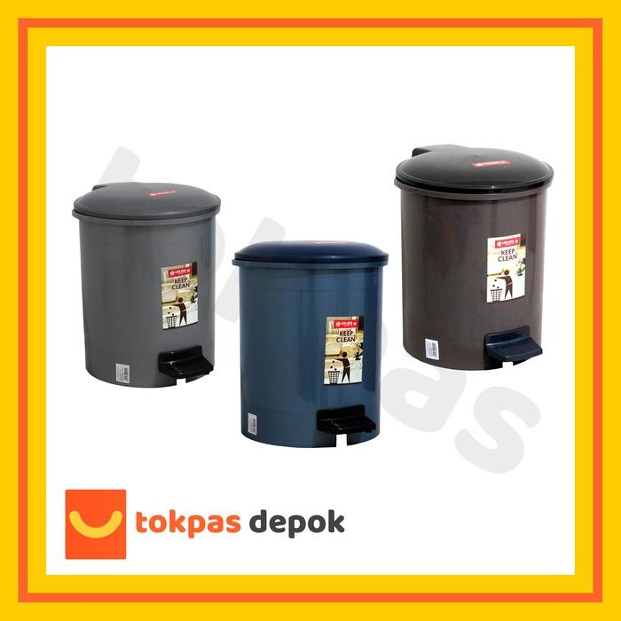 Tempat Sampah Injak Bundar 10 L Lion Star Dustbin C 11 Biru Plastik Ember tempat sampah mini wc