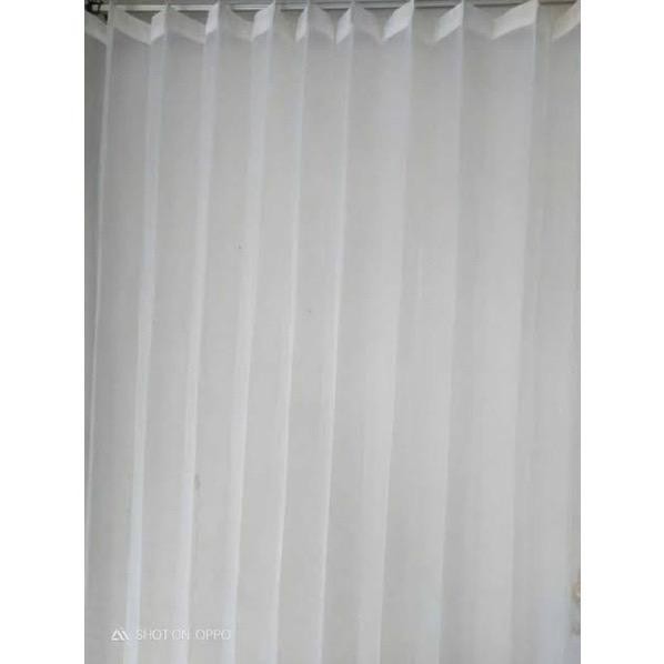 PREMIUM GORDEN VITRASE MOTIF PUTIH POLOS