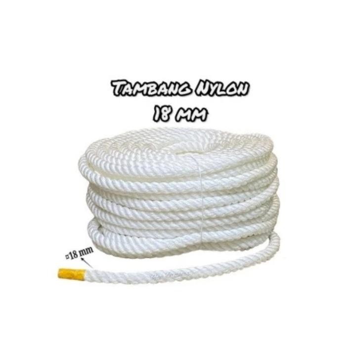 PREMIUM TALI TAMBANG NYLON 18MM PERMETER / TAMBANG NILON DIAMETER 18MM