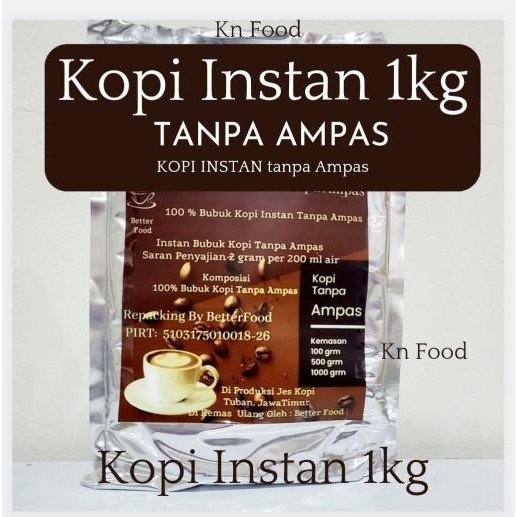 

Bubuk Kopi Instan Tanpa Ampas 1Kg Coffee Spray Dried NOT Nescafe 1KG