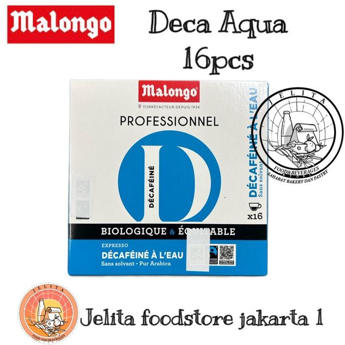 

Malongo coffee pods Fair trade & Organic Deca Aqua 16pcs - kopi pods