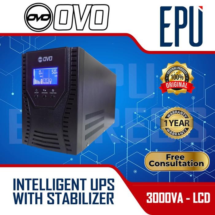 OVO UPS 3000VA 1800 WATT WITH AVR STABILIZER UPS LCD 3000 VA UPS 3KVA