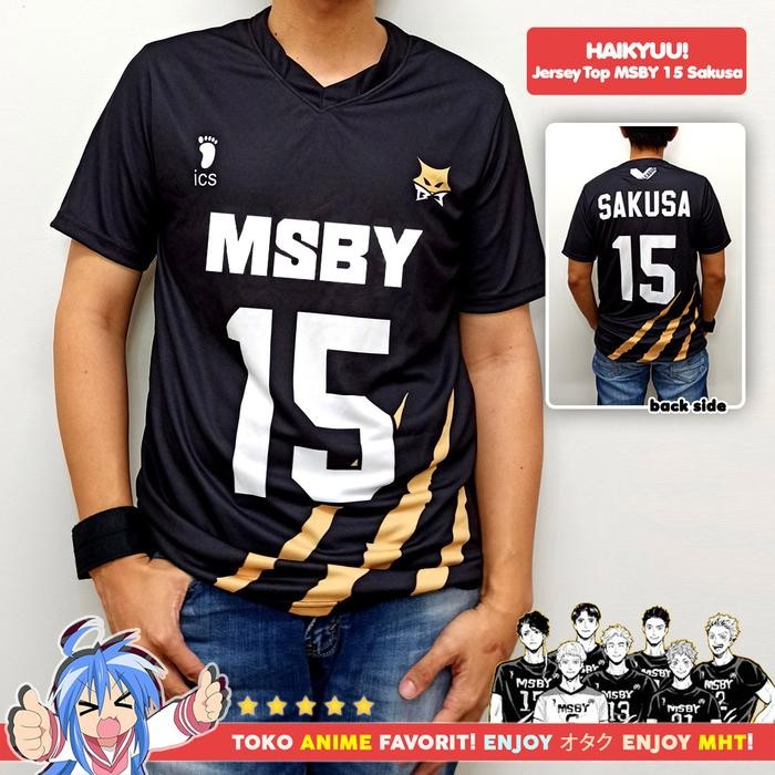 Terbaru Kostum Anime Cosplay Haikyuu Kaos Atasan Jersey Msby Black Jackals Original