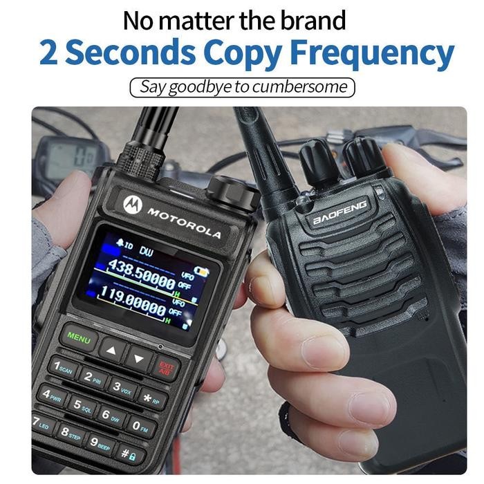 HT MOTOROLA WALKIE-TALKIES V86T 10W HIGH-POWER U/V 999 CHANNEL 8800MAH