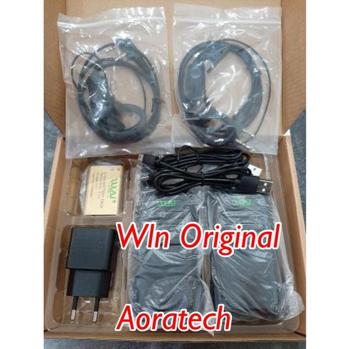 WALKIE TALKIE WLN HT KDC1 RADIO KD C1 (ISI 2PCS) HITAM 888S+EARPHONE
