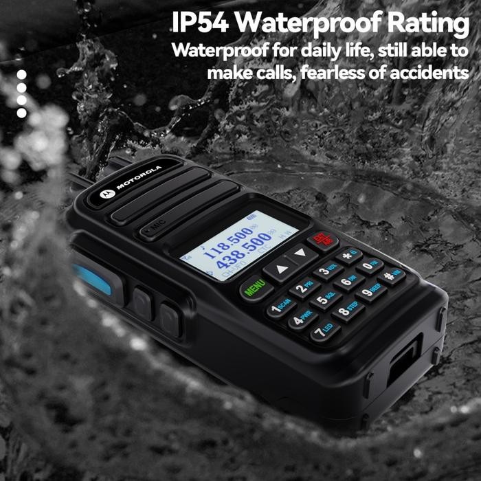 HT MOTOROLA 370S WALKIE TALKIE 15 WATT RADIO TAHAN AIR DAN KEDAP DEBU