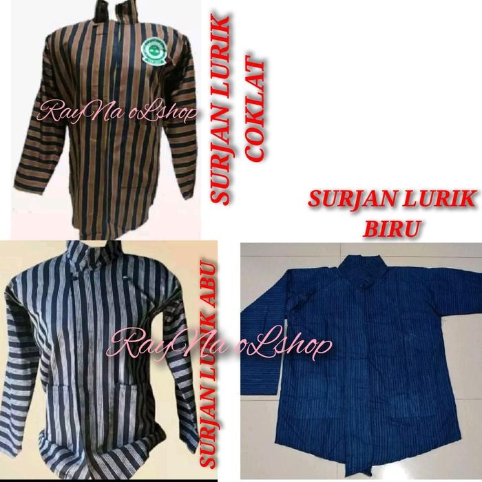 Terbaru Atasan Baju Jawa Surjan Lurik Abu Hitam Surjan Lurik Biru Hitam Surjan Lurik Coklat Hitam