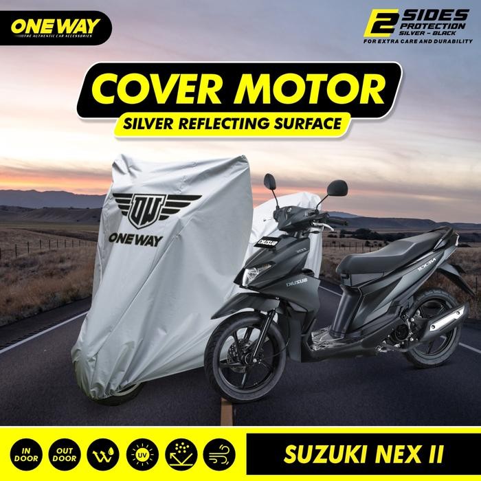 PREMIUM Sarung Cover Motor ONEWAY Silver Nex, Address Waterproof Anti Panas
