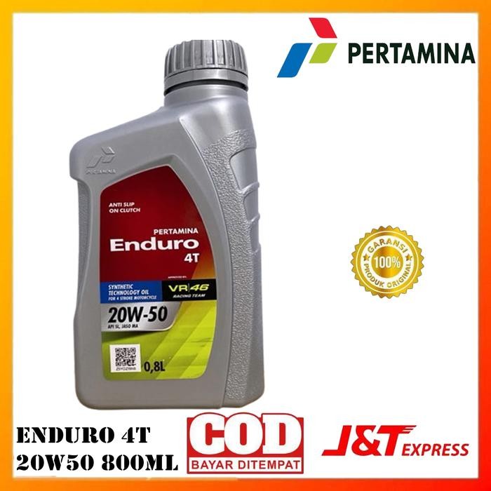 BARANG TERLARIS Oli Mesin ENDURO 4T 20W50 Synthetic Oli Mesin Motor Bebek Manual 800ML Vega R Supra