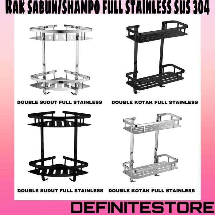 PREMIUM Rak Kamar Mandi Stainless Tempat Sabun Dinding Rak Stainless Rak Sabun Rak Dapur Stainless